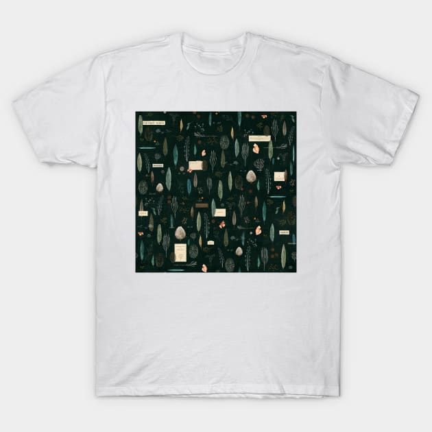 Emerald Forest T-Shirt by katherinequinnillustration